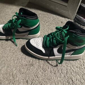 Nike Jordan Black, Green, and White
